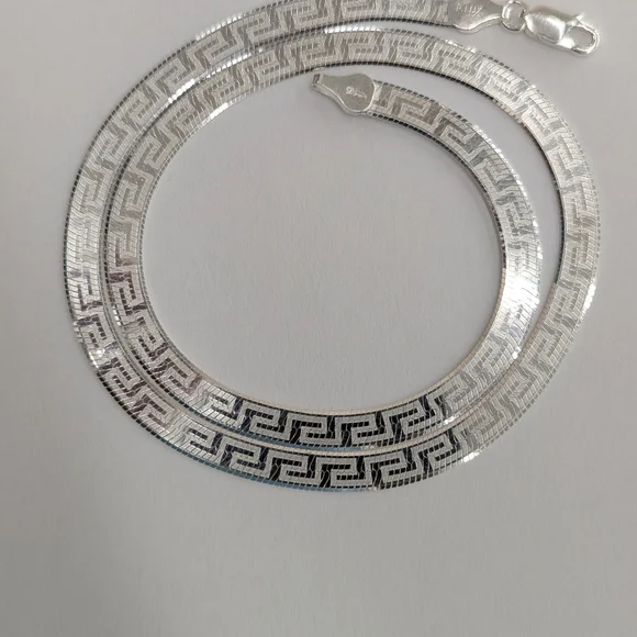 925 Sterling Silver Herringbone Chain 5.2mm 16 inch